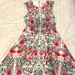Ted Baker London Floral Fit and Flare Dress Size 0